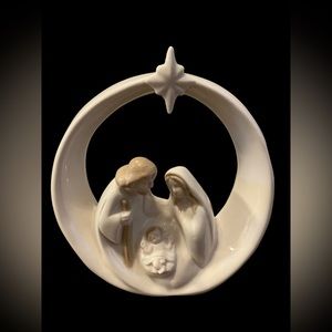 Holy Family Porcelain Nativity Display Statue
